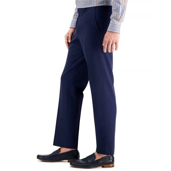 Perry Ellis Men's Solid Navy Modern-Fit Stretch Classic Dress Pants Size 29x30 - Picture 3 of 5